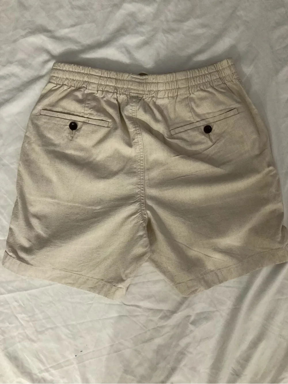 J. Crew Cream Drawstring Athletic Shorts